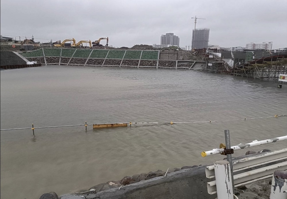 杜蘇芮豪雨侵襲　土地開發區滯洪池發揮蓄水調節功能 7