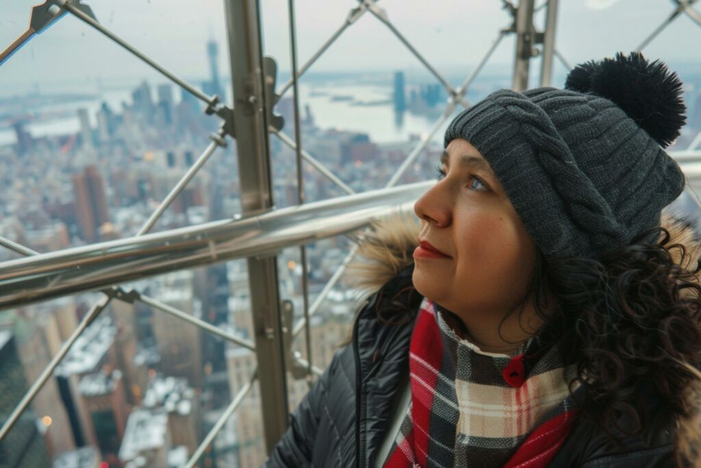 Portrait Fat Tourist Traveling